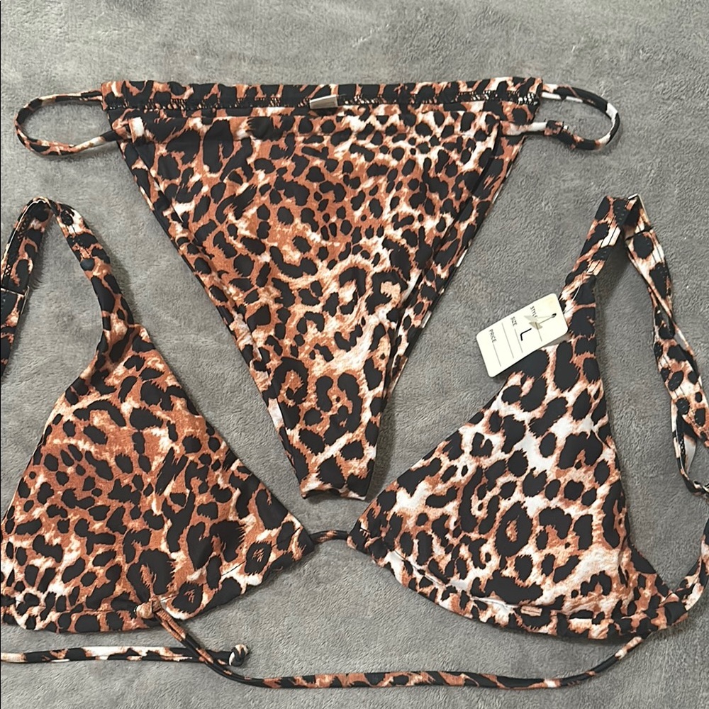 Leopard Print Bikini Set